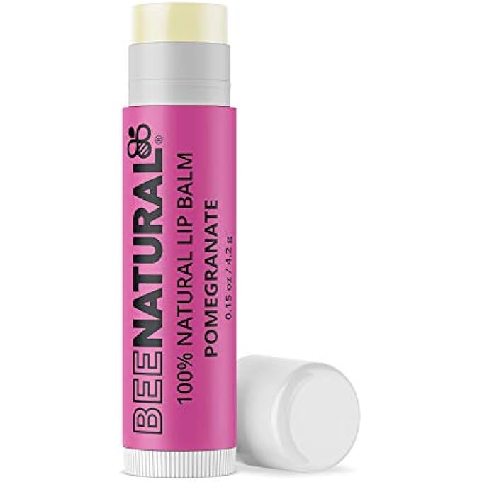 bee natural 100% NATURAL MOISTURISING LIP BALM, POMEGRANATE - PACK OF 3 - Image 2